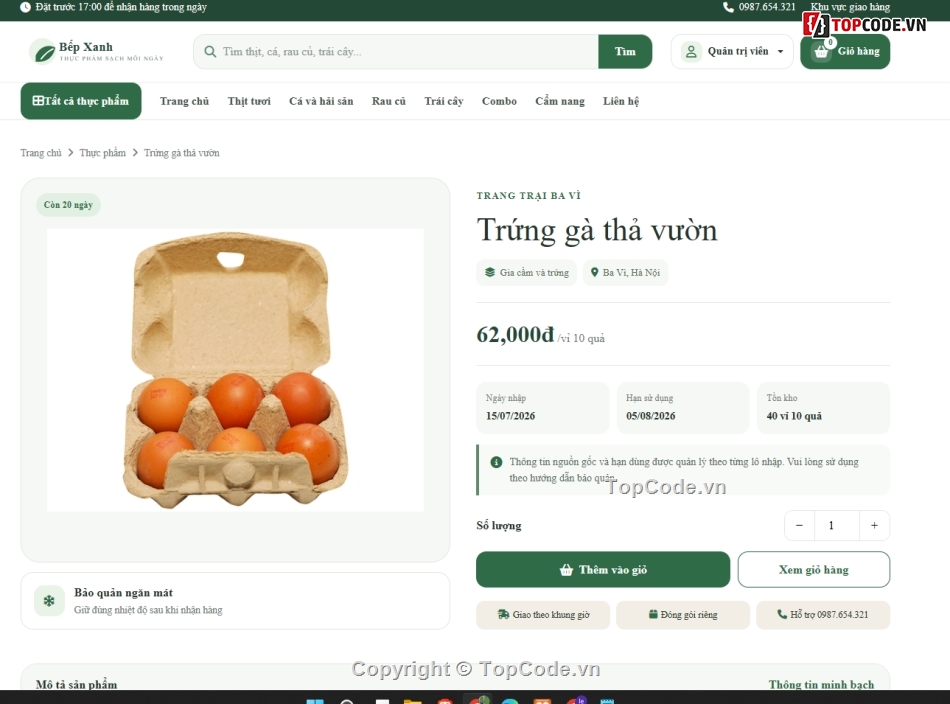 Web ẩm thực,bán thực phẩm,thực phẩm sạch